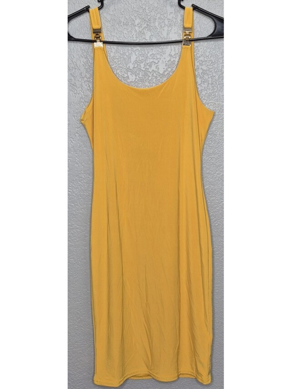 Missguided Mustard Yellow Scoop Neck Tank Style Mini Dress Size 4